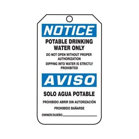 BILINGUAL OSHA NOTICE SAFETY TAG SBMNT246PTM